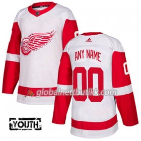 Detroit Red Wings Hockeydrakt Custom 2017-2018 Hvit Adidas Authentic - Barn